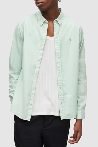 Camisa slim - Verde-água