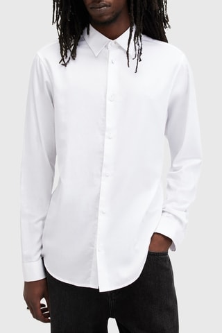 Camisa slim em algodão biológico Bassett - Branco