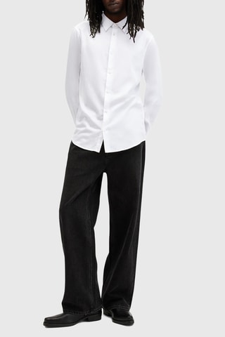 Camisa slim em algodão biológico Bassett - Branco