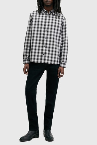 Camisa relaxed em algodão biológico Blues - Preto