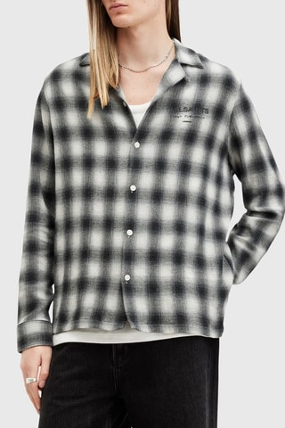 Camisa relaxed em algodão biológico Grace - Preto e branco