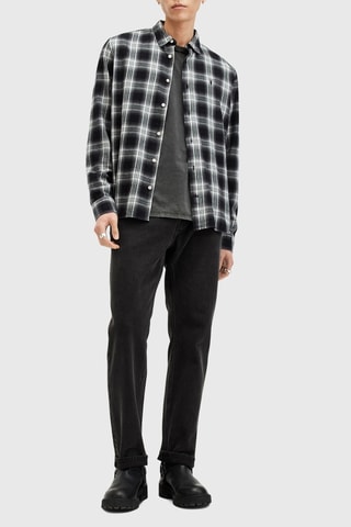 Camisa relaxed em algodão biológico Raven - Preto