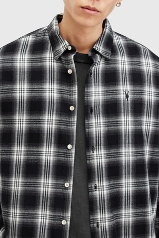 Camisa relaxed em algodão biológico Raven - Preto