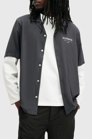 Camisa relaxed - Cinzento-escuro