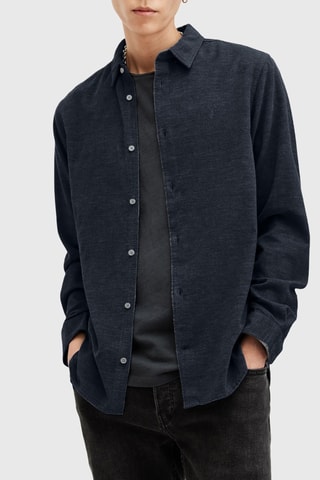 Camisa relaxed em algodão biológico Shana - Azul