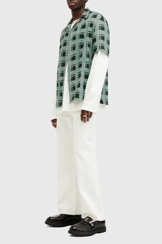 Camisa relaxed em algodão biológico - Verde
