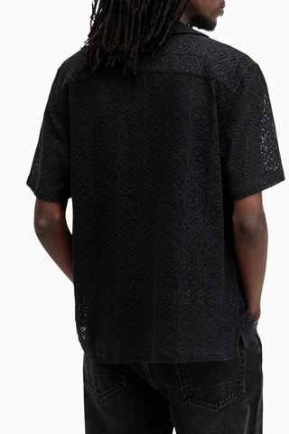 Camisa relaxed em algodão biológico - Preto