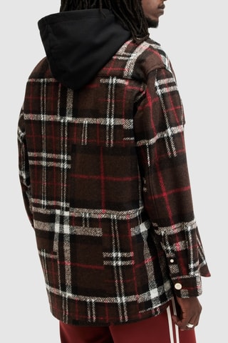 Sobrecamisa relaxed - Castanho