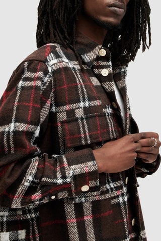 Sobrecamisa relaxed - Castanho