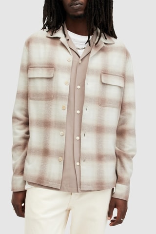 Sobrecamisa relaxed em algodão biológico - Bege