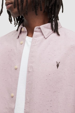 Camisa regular - Rosa mesclado