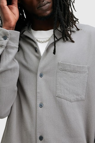 Camisa relaxed - Cinzento
