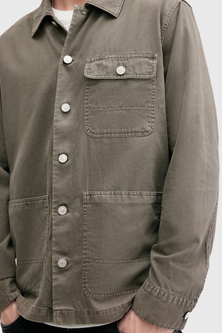 Sobrecamisa relaxed em algodão biológico - Verde