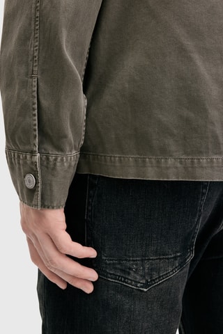Sobrecamisa relaxed em algodão biológico - Verde