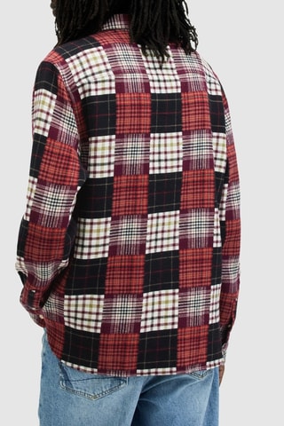 Camisa relaxed em algodão biológico - Vermelho