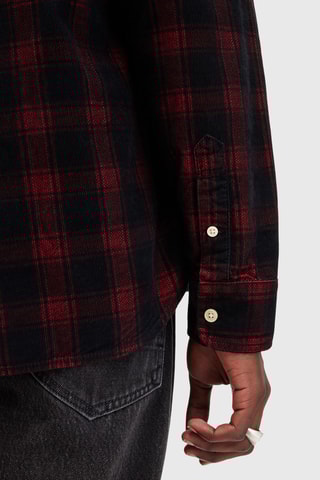 Camisa relaxed em algodão biológico - Vermelho