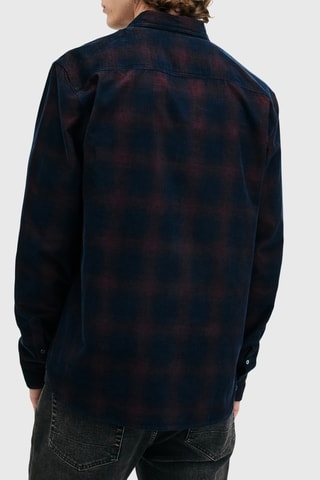 Camisa relaxed em algodão biológico - Azul-marinho