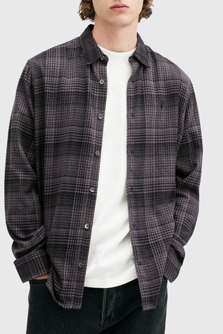 Camisa relaxed em algodão biológico - Cinzento
