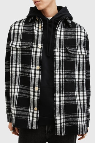 Sobrecamisa relaxed em algodão biológico - Preto
