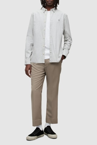 Camisa - Branco e cinzento