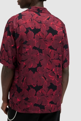 Camisa relaxed - Vermelho e preto