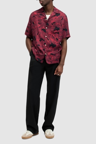 Camisa relaxed - Vermelho e preto
