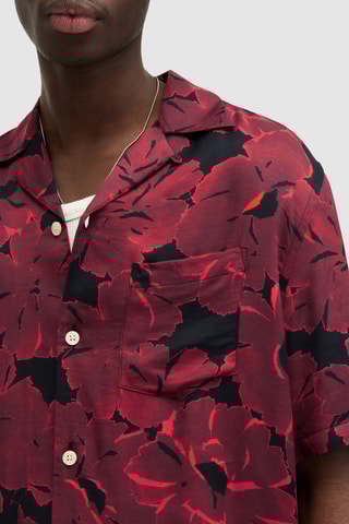 Camisa relaxed - Vermelho e preto