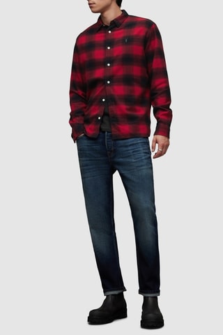 Camisa em algodão biológico - Vermelho