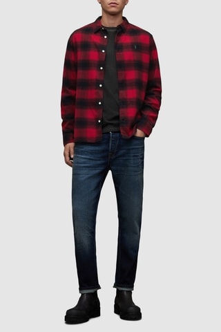 Camisa em algodão biológico - Vermelho