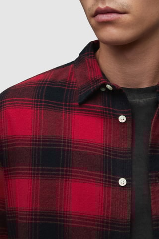 Camisa em algodão biológico - Vermelho