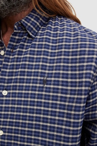 Camisa relaxed em algodão biológico - Azul-marinho