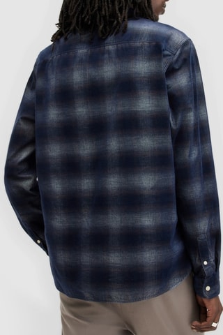 Camisa relaxed em algodão biológico - Azul