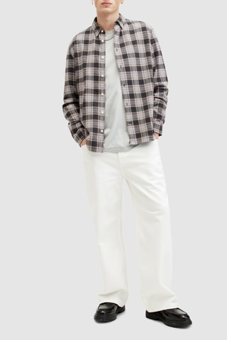 Camisa relaxed em algodão biológico - Azul-marinho