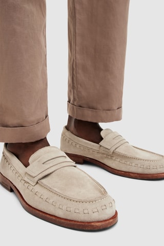 Mocassins de nobuck - Bege