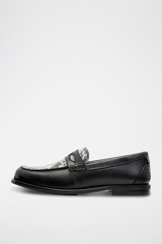 Mocassins em couro - Preto