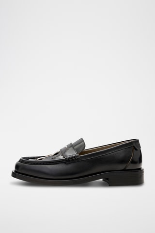 Mocassins em couro envernizado - Preto