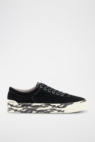 Sapatilhas com plataforma em nobuck - Preto