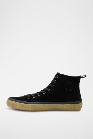 Sapatilhas subidas em nobuck - Preto