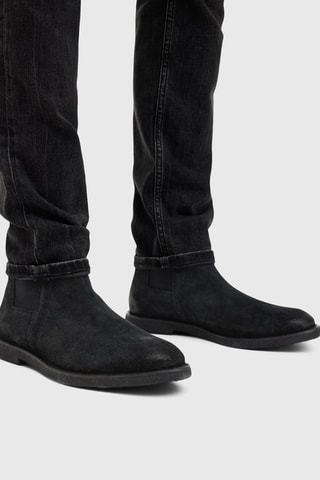 Botins Chelsea em nobuck - Preto