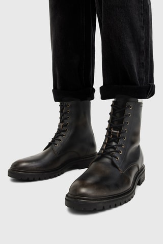 Boots de couro - Castanho-escuro