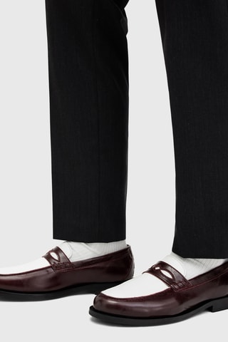 Mocassins em couro envernizado Newton - Bordô