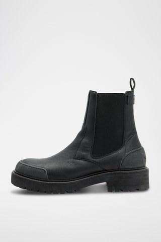 Botins Chelsea em couro Willow - Preto