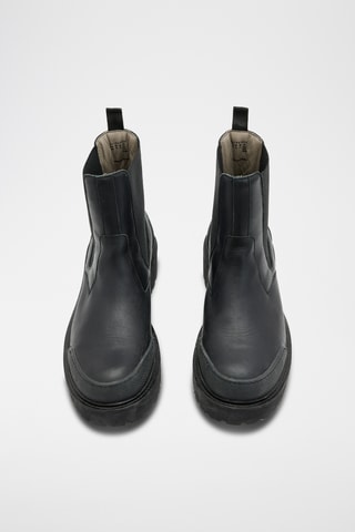 Botins Chelsea em couro Willow - Preto