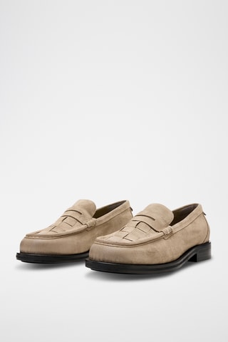 Mocassins em nobuck - Bege