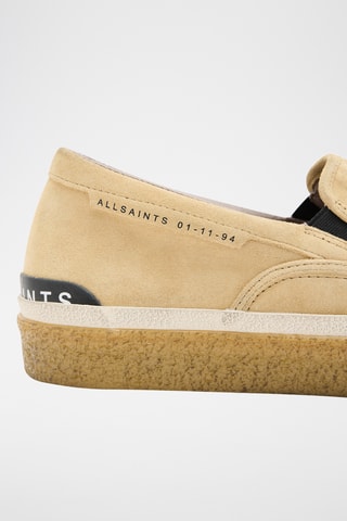 Slip-on com plataforma em nobuck - Bege