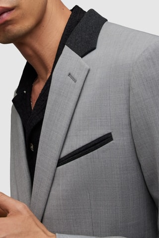 Blazer em lã Ava - Cinzento-claro