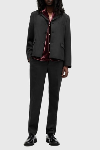 Blazer slim em lã Mabel - Antracite