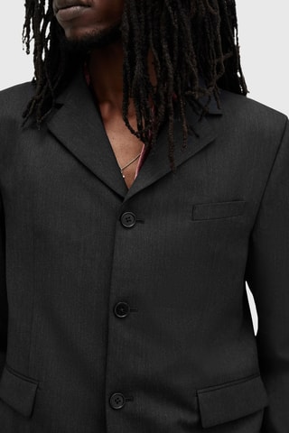 Blazer slim em lã Mabel - Antracite