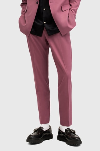 Calças de costume em lã - Rosa