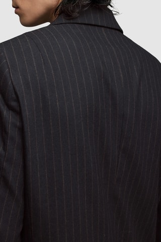 Blazer em lã e pelos de coelho angorá - Preto